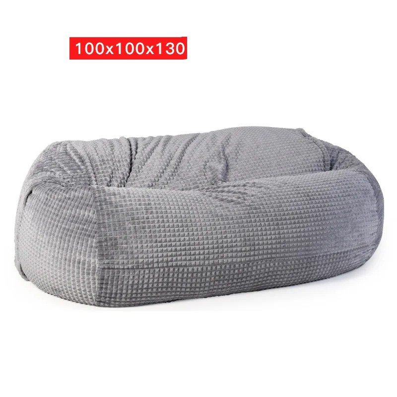 Dropshipping New Giant Sofa Cover Soft Comfortable Double Bean Bag Bed Recliner Cushion Cover Without Filler Factory Shop