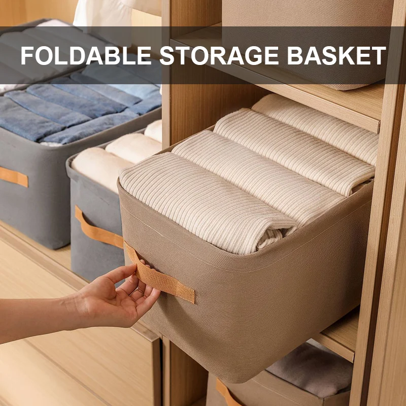 

Clothes Storage Basket Large Capacity Underwear Organizer Foldable Thickened Storage Box for Family Home Organization Supplies