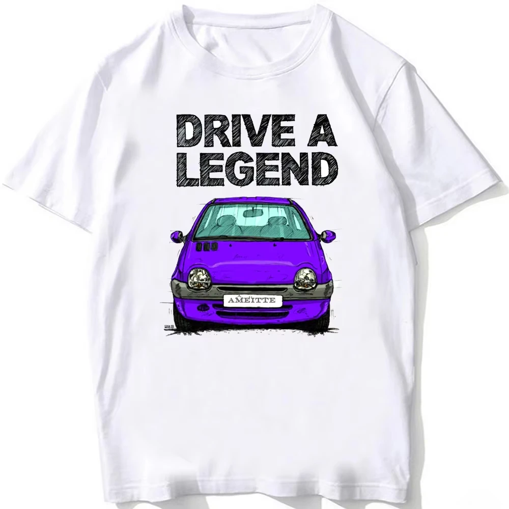 Drive The Legend France TWG 90s EVCar T-shirt Summer Short Sleeved Harajuku White Hip Hop Casual Women's Men T-shirt Tops
