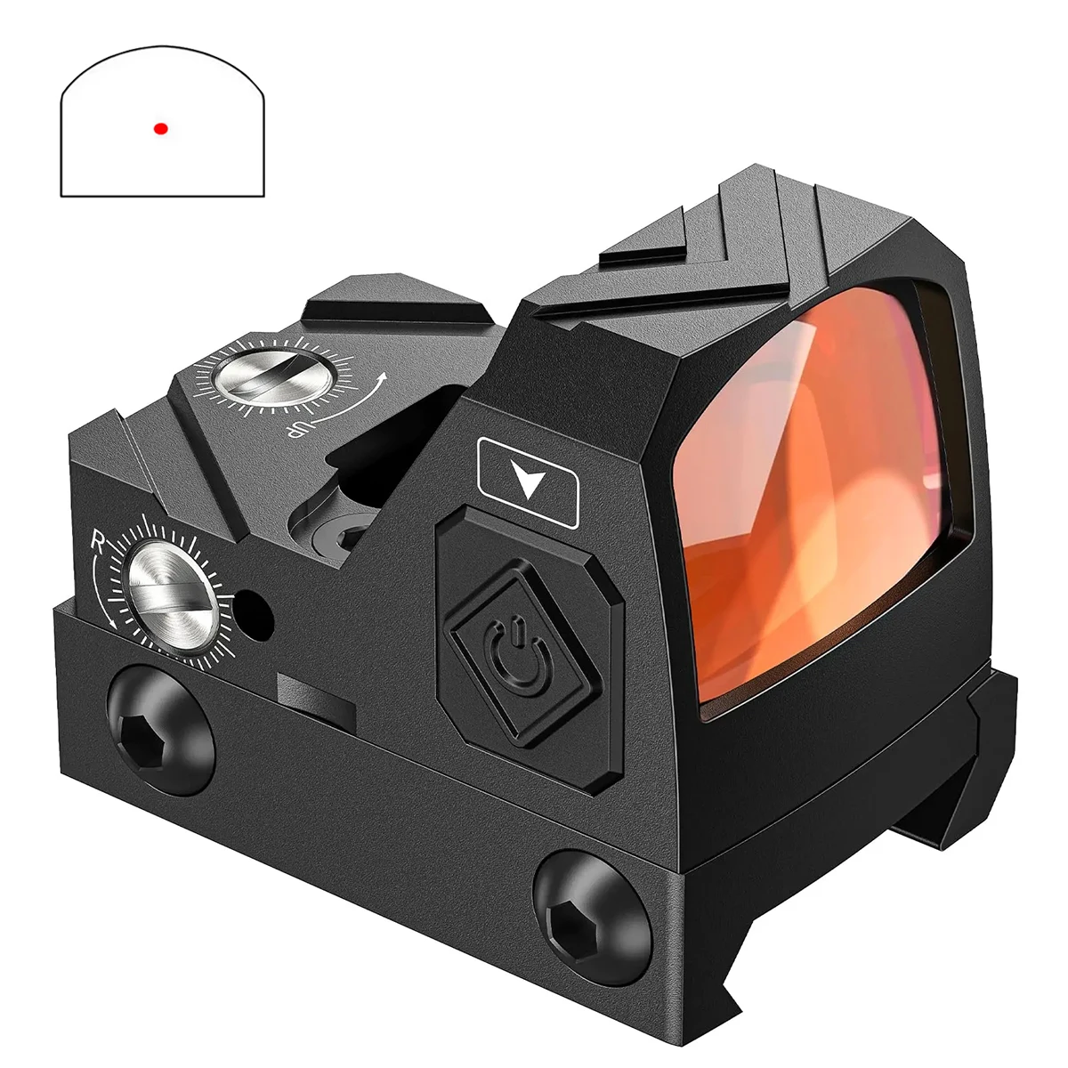 Tactical Red Dot Sight 2MOA Optic Sight Shake Awake for Open Reflex Optics Fit 20mm Rail Collimator for Hunting