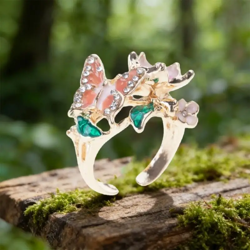 

Ювелирные изделия из сплава колец-бабочки капельного потека цвета 31BF множественные для повседневного ношения