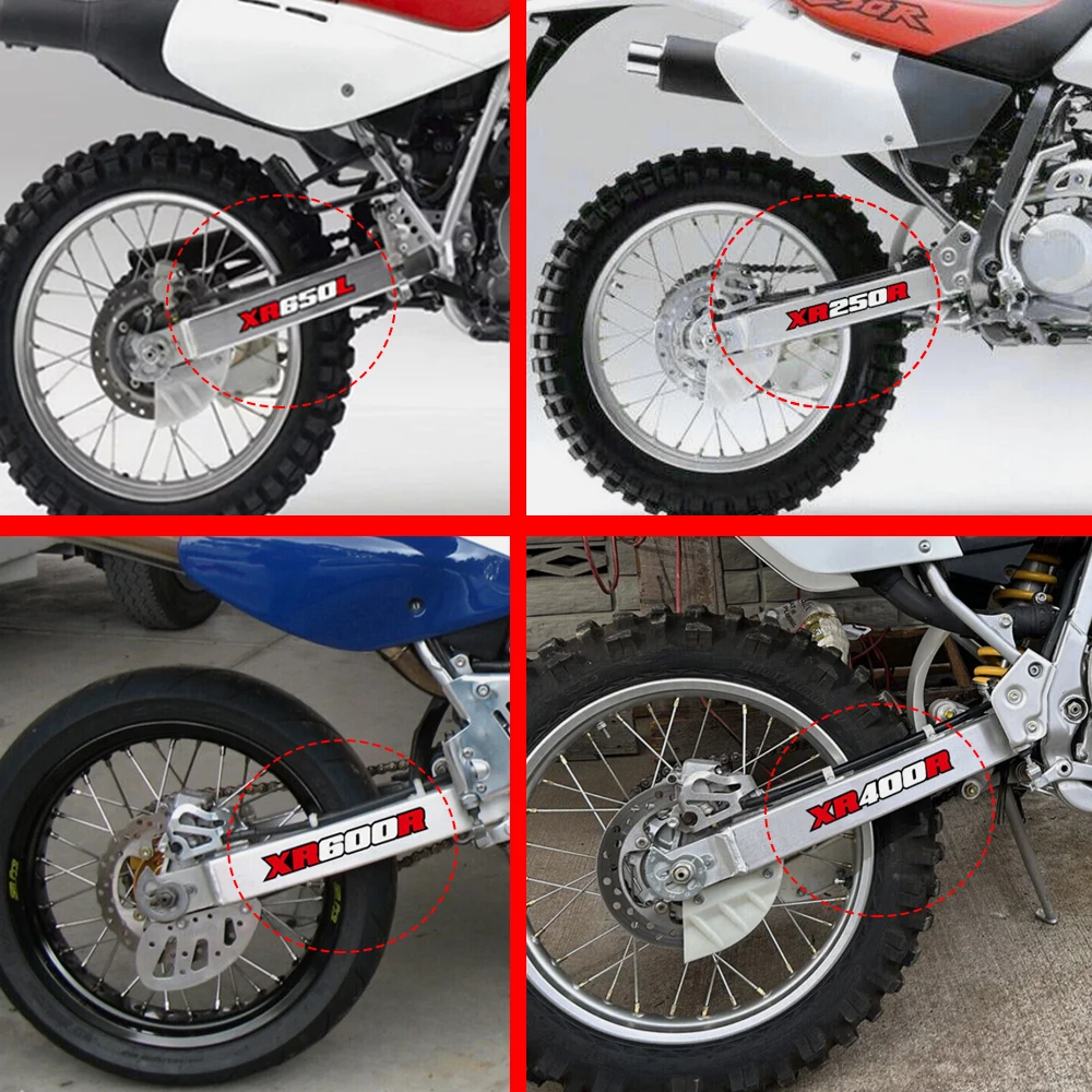 2 sztuk ramię wahadłowe motocykla kalkomania zestaw graficzny dla Honda XR400R XR650R XR650L XR600R XR350R XR250R/L XR150R XR100R XR80R