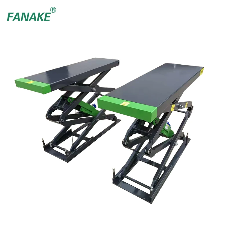 

Professional 3500kg Double Cylinder Small Car Lift Scissor Infloor Low Profile 2030mm for Workshop