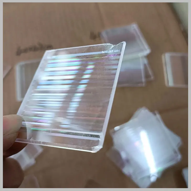 200pcs Rectangle Prism Dichroic Prisma Stained Glass Optical Experiment Instrument Home Decoration DIY Design