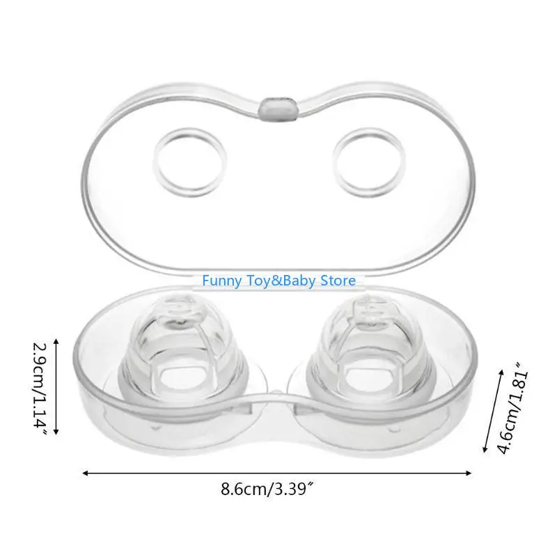 1 زوج سيليكون الحلمة مصحح غير مؤلم الحلمة كليب مصاصة مجتذب الشافطة C90B