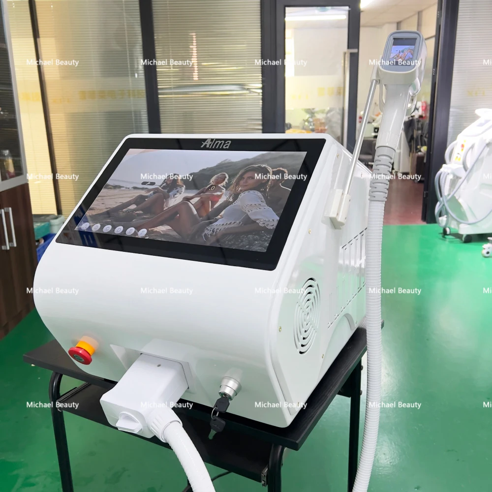 Mesin penghilang rambut permanen 2024, mesin penghilang rambut dioda 808nm 808 755 1064, peralatan Epilator tubuh tanpa rasa sakit