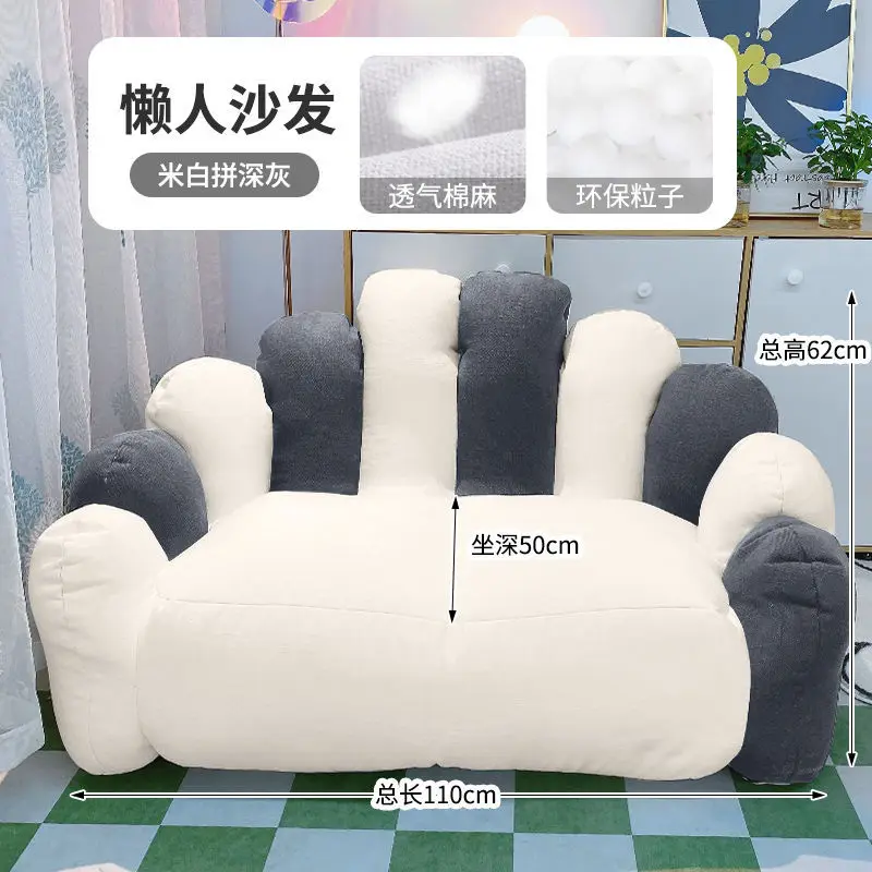 INS Bean Bag Sofa Chair Cotton--ramie Linen Couch Recliner Floor Double Seat Bedroom Tatami Balcony Comfy Small Lazy Sofa Leisur