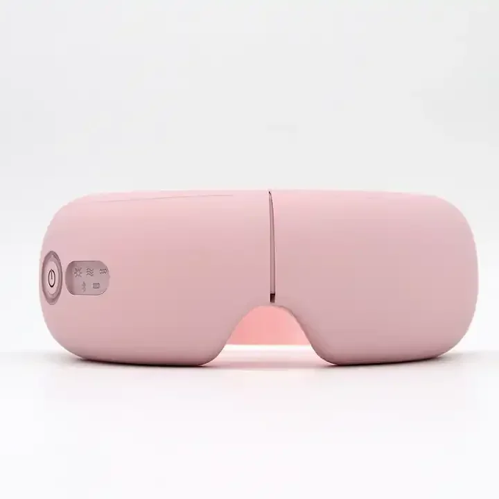 

soft cloth bluetooth music ce rosh certificate heating vibration foldable lcd display USB rechargeable eye massage