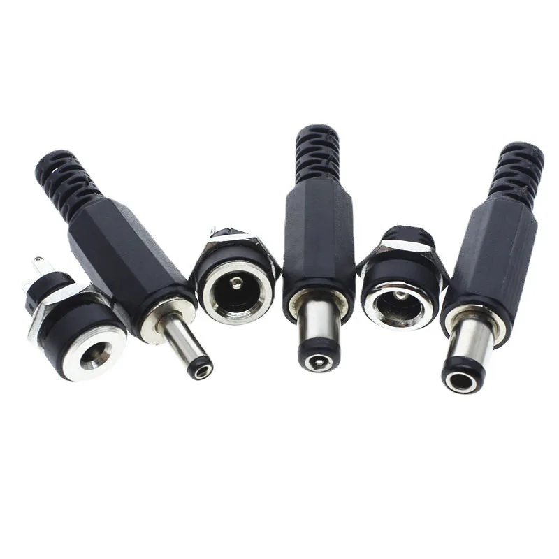5 Paar 12V 5,5*2,5 MM Kunststoff-Stecker DC-Strombuchse Schraubanschluss Panelmontage-Adapter für LED-Streifen C5