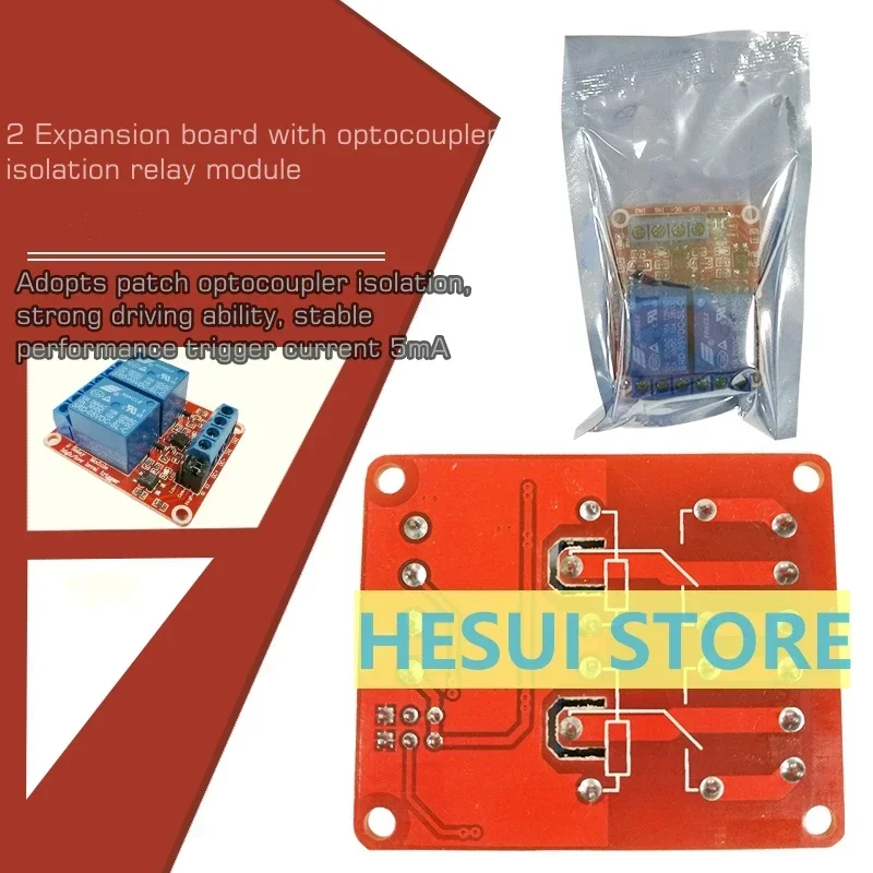 2-way relay module with optocoupler isolation supports high and low level trigger expansion board 5V12V24V