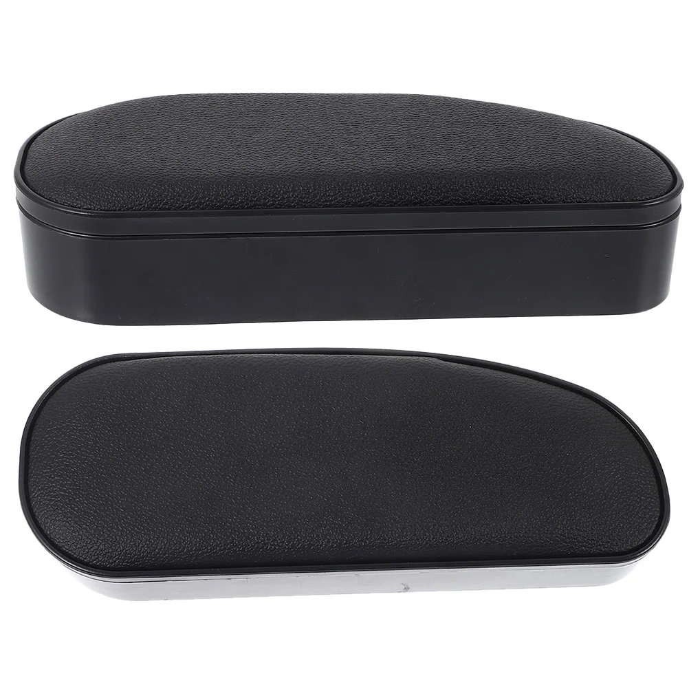 

2pcs Car Armrest Elbow Pad Adjustable Height Black Storage Compartment Easy Installation Universal Compatibility Truck