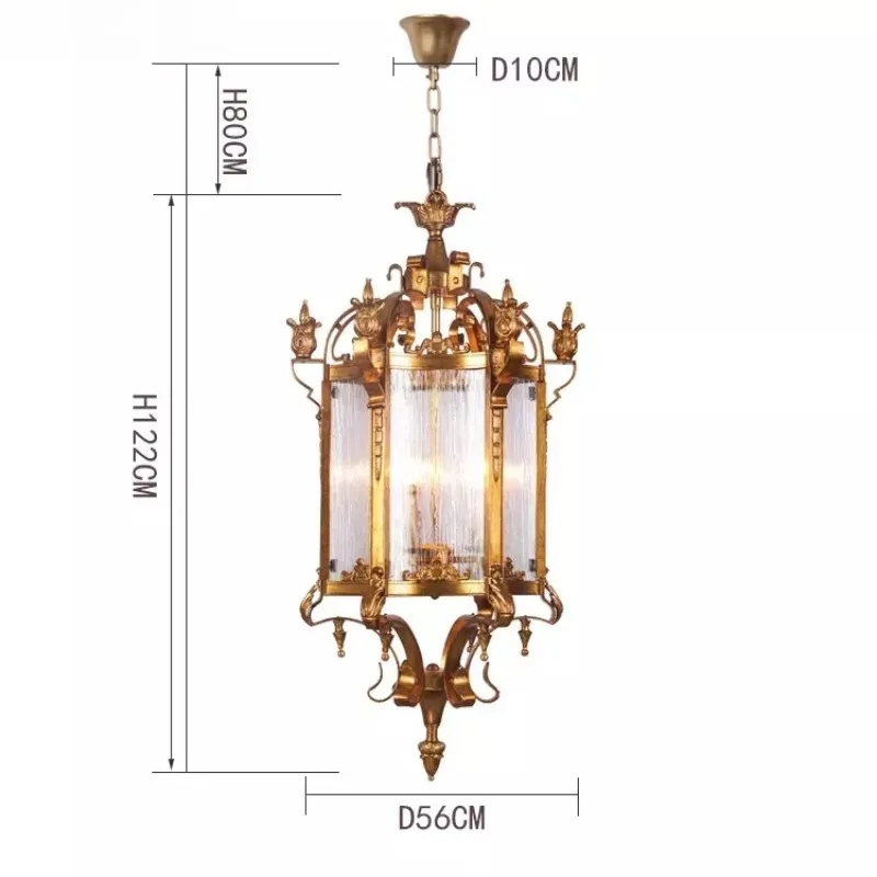 Vintage loft chandelier European style villa corridor pavilion garden outdoor indoor