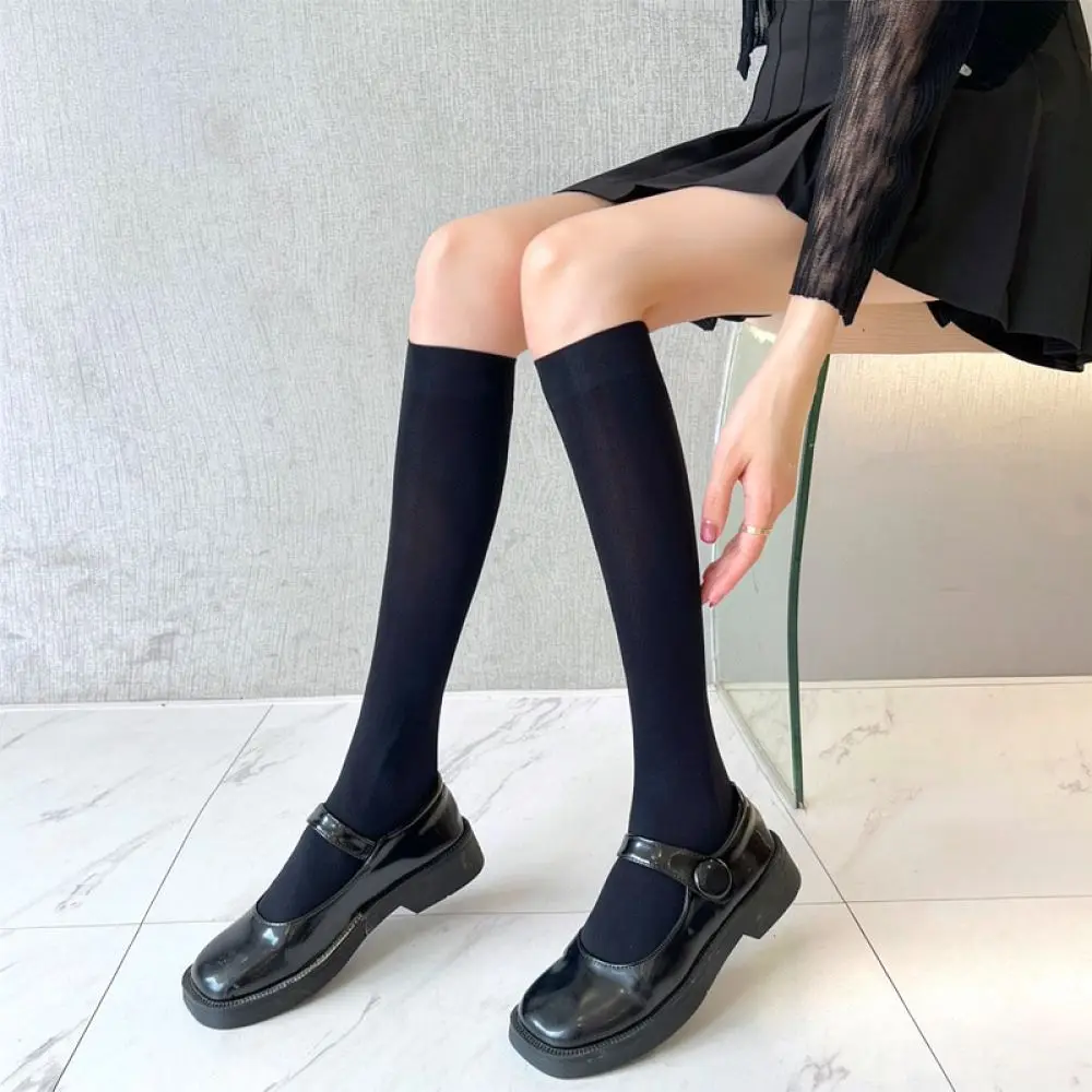 Elegant Velvet Over Knee Socks Sexy Slim Leg Stockings Thin Breathable High Tube Hosiery For Women Daily Wear Style