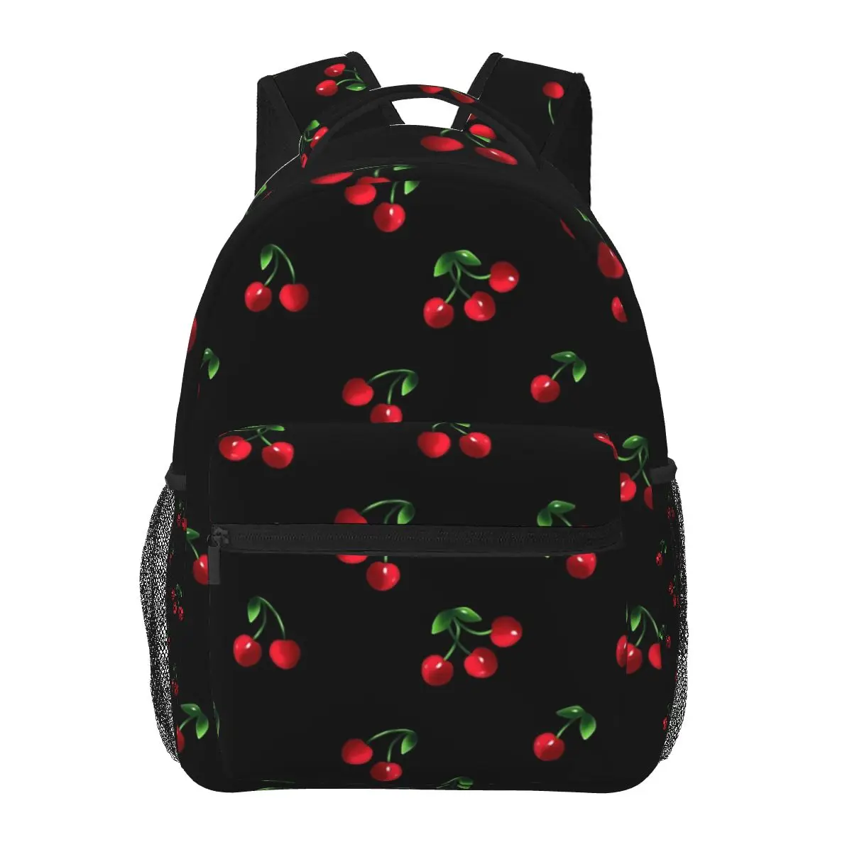 

Black Sweet Cherry Pattern Backpacks Boys Girls Bookbag Children School Bags Cartoon Kids Rucksack Shoulder Bag Large Capacity