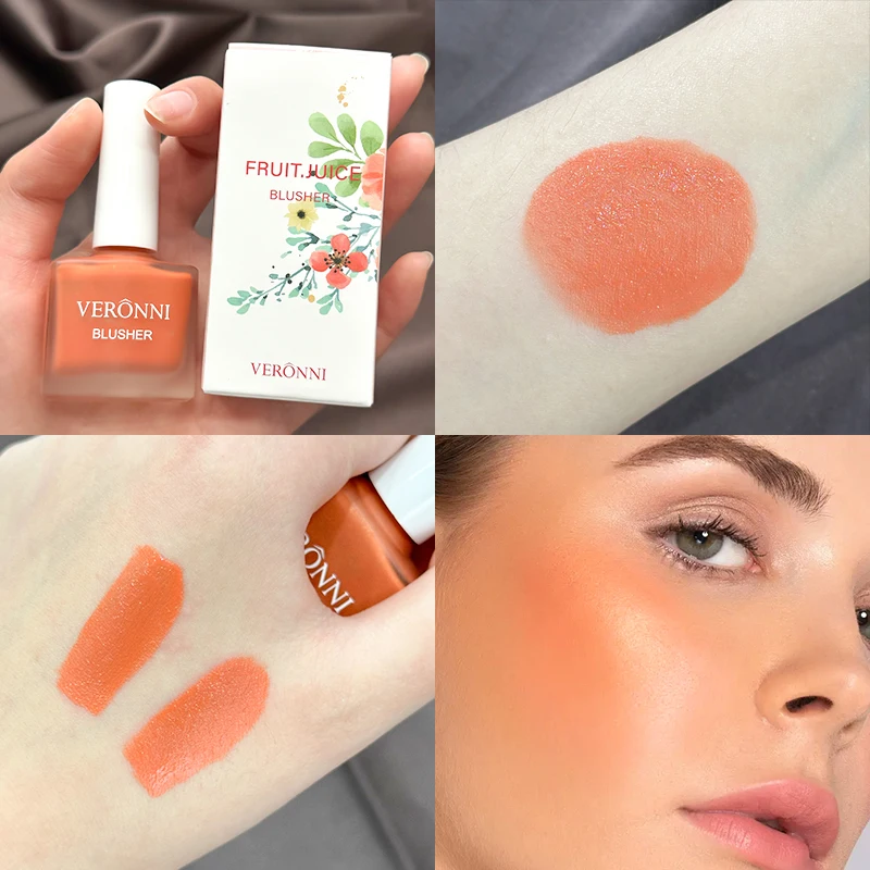 أحمر الخدود السائل المدبوغ هلام اللون مسحوق تقديم ترطيب الجمال طويل الأمد توسيع العقد الخد الوجه أحمر الخدود ماكياج #5