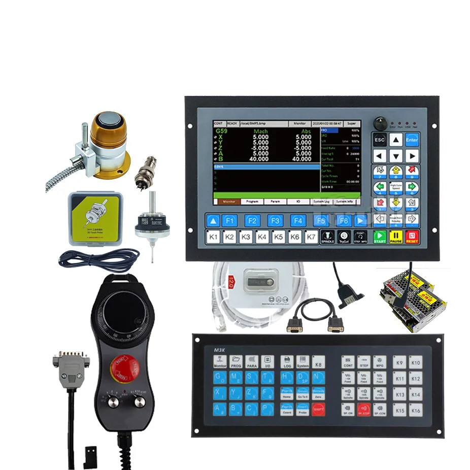 DDCS-EXPERT/M350 3/4/5 axis 1mhz G code CNC controller kit, Z axis probe, supporting tool magazine