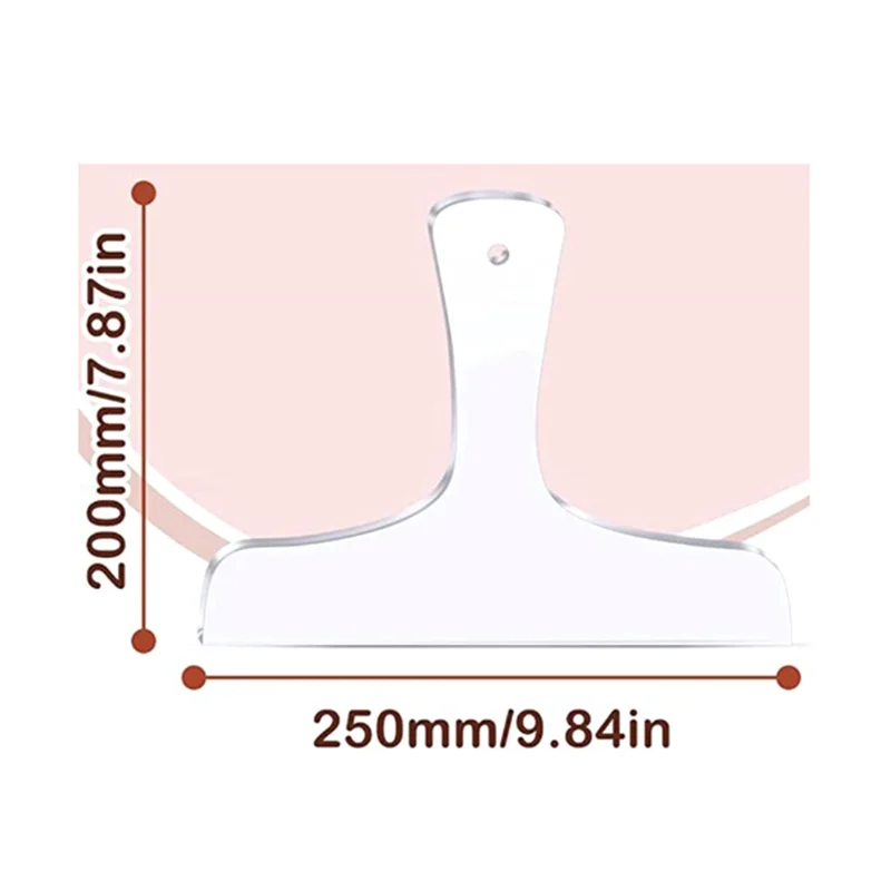 AT51-3Pcs قوالب أكريليك لأعمال النجارة - مقبض لوح الفحم/لوح التقطيع استنسل تتبع متعرج بزاوية للمطبخ