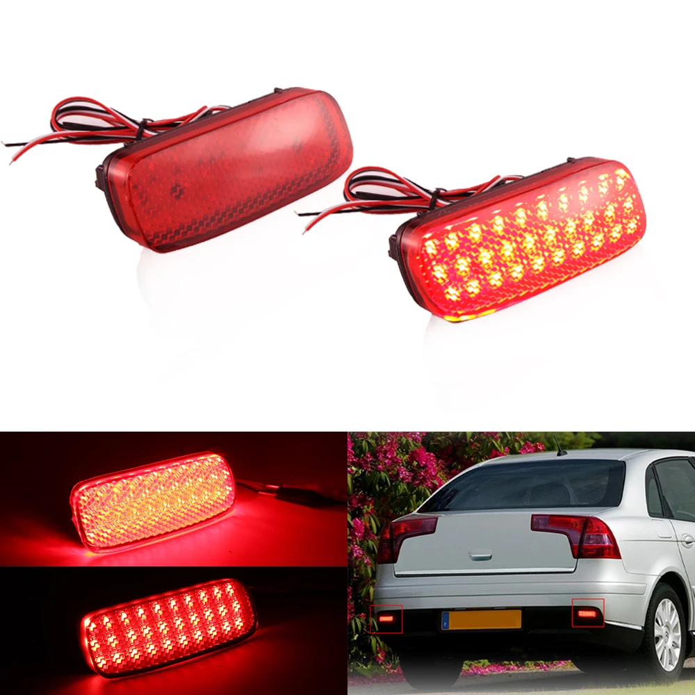 

2PCS Car LED Rear Bumper Reflector Light 6340E6,6340E7 For Citroen C1 C5 For Peugeot 107 206 607 Expert For Fiat Scudo 2007-up