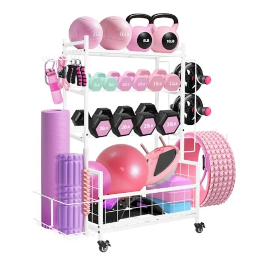 

Dumbbell Rack Weight Rack for Home Gym Dumbbells Adjustable Barbell Rack for Kettlebells Yoga Mat and Balls Sports Equipment Or