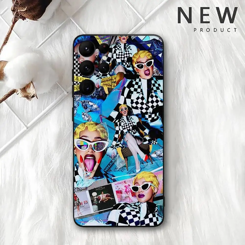 حافظة هاتف Cardi B Am I The Drama لهاتف سامسونج S 25,24,23,22,30,21,10,9,Ultra,Plus,Lite,FE,4,5G حافظة ناعمة سوداء #3