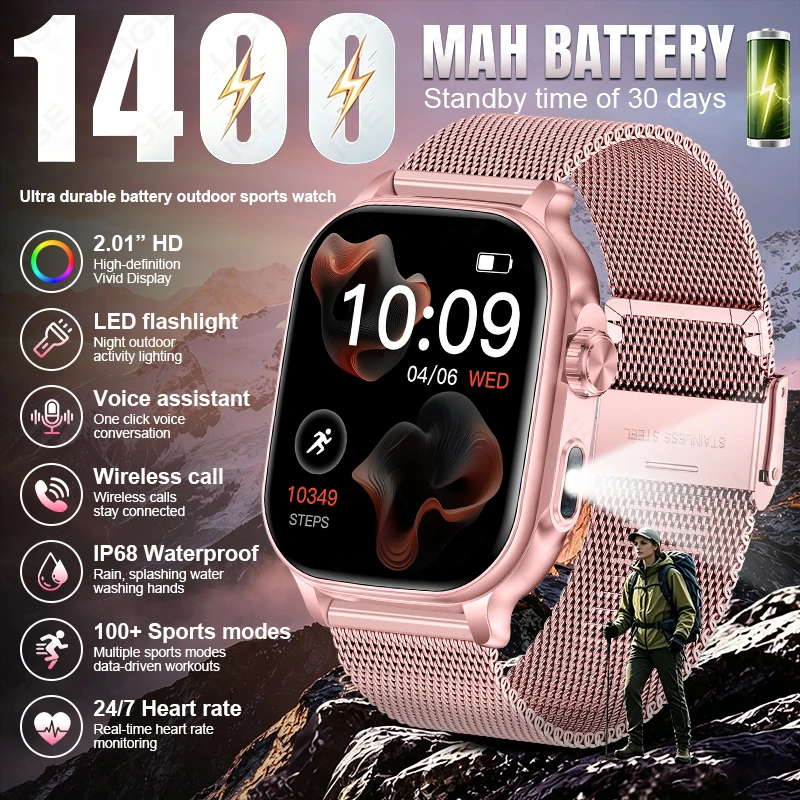 Health & Wellness U Of T - 2026 New 1400mAh Battery Smart Watch