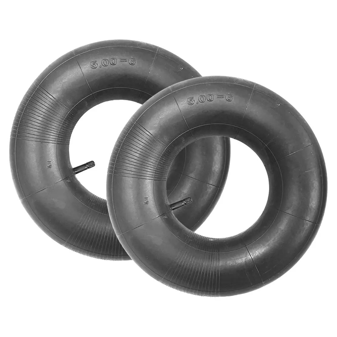 

2pcs Lawn Mower Inner Tube With Straight Valve Stem Black Rubber Fit For 5.00-6 13X5.00-6 145/70-6 Tire