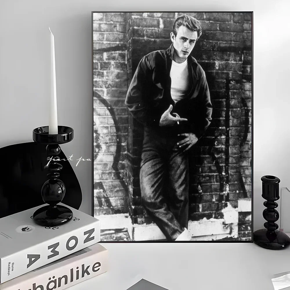 James Dean Actor Poster Whitepaper Poster Vintage Room Bar Cafe Decor Vintage Decorative Painting