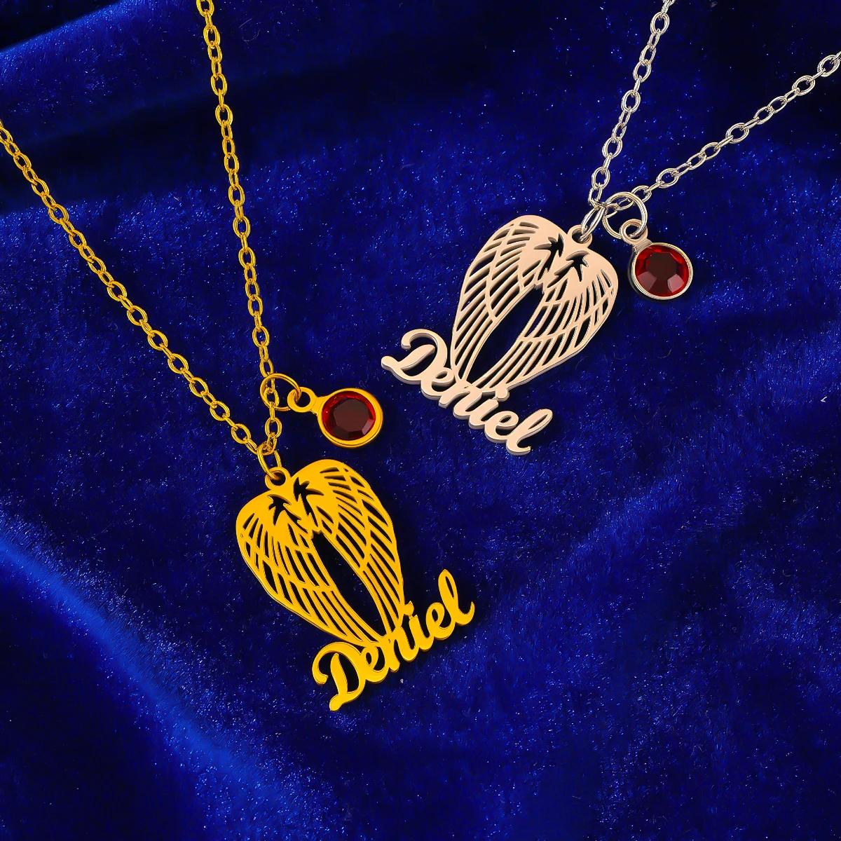 Customized Name Angel Wings Necklace for Women Girl Jewelry Stainless Steel Clavicle Choker Trendy Jewelry Gifts