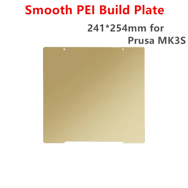 

ENERGETIC MK4 Mk3 PEI Sheet 241*254mm Smooth PEI Flexible Spring Steel Sheet Mk52 Magnetic Build Plate for Prusa i3 MK2.5 Mk3