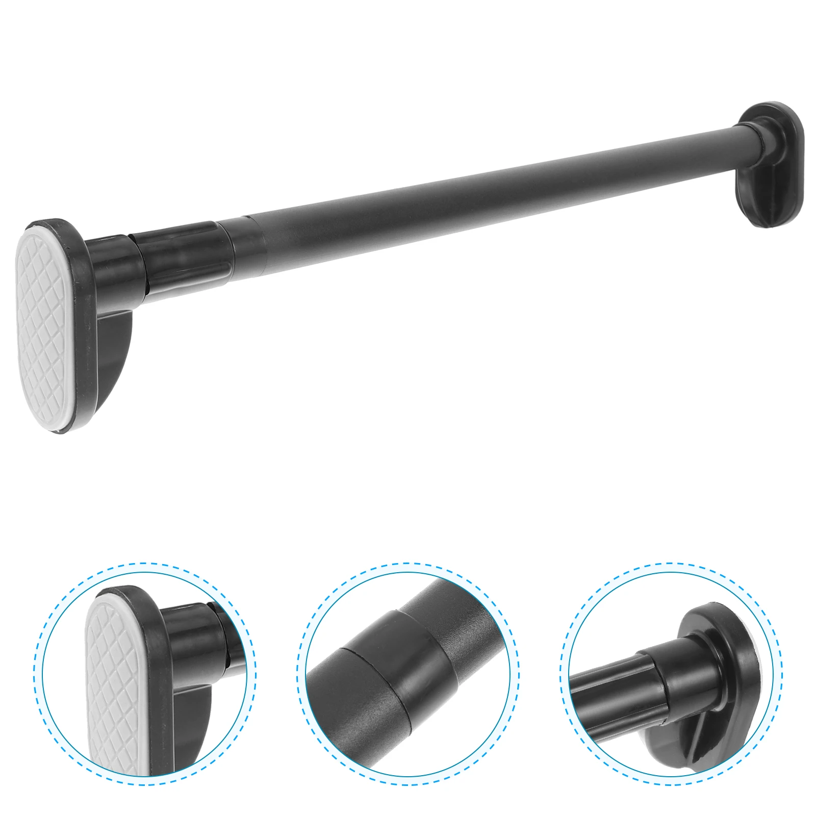 

1Pc 50-80CM Multi-use Window Curtain Rod Stainless Steel Telescopic Adjustable Tension Shower Around Rods Cupboard Bar 25MM