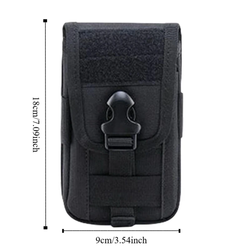 Men's Multifunction Phone Bag Large Capacity Lock Mobile Phone Belt Pouch Waterproof 1000D Nylon Clip-On Case Bag Travel