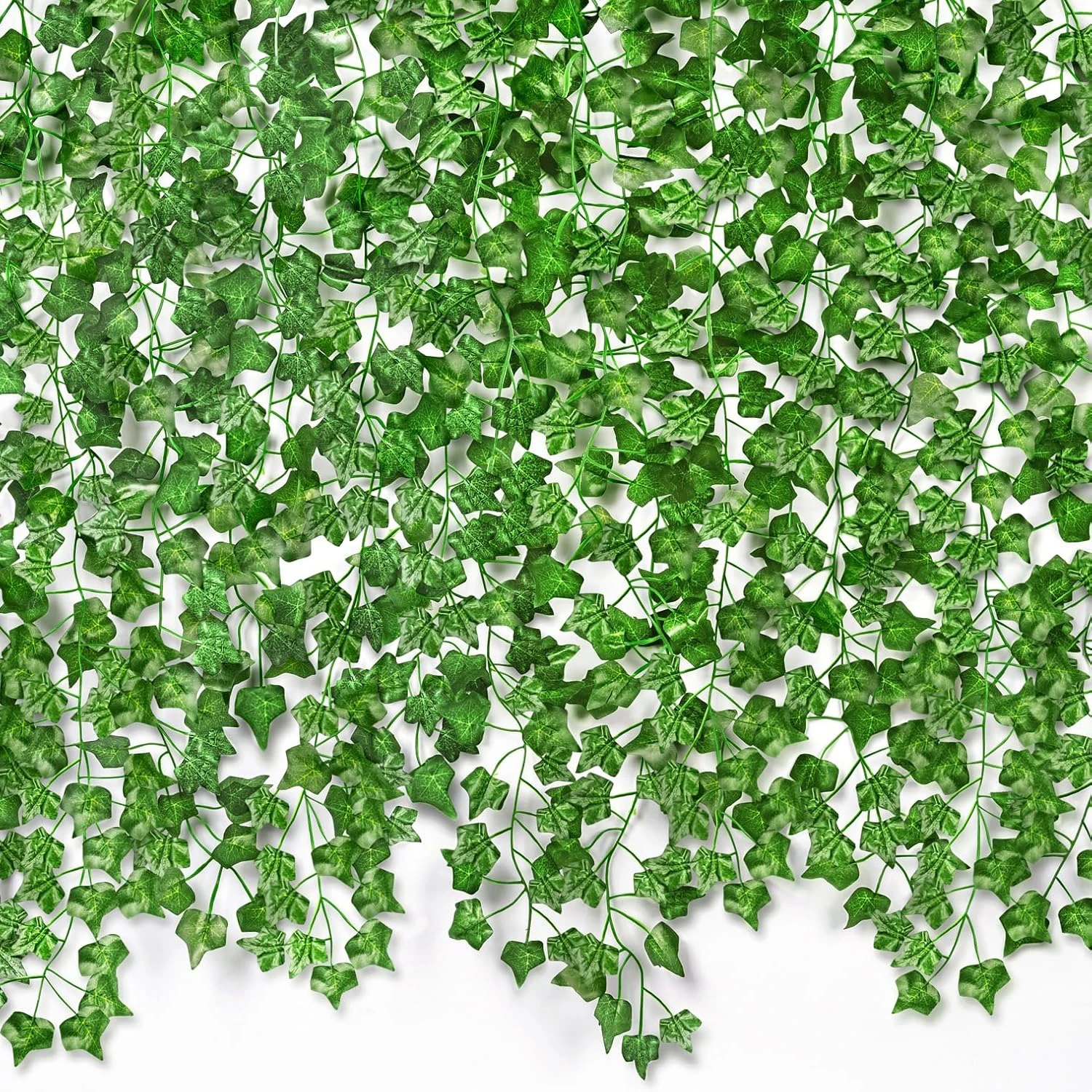 

Artificial Plants Silk Green Leaves Rattan Christmas Home Room Table Wedding Party Outdoor Decor Background Wall Fake Houseplant