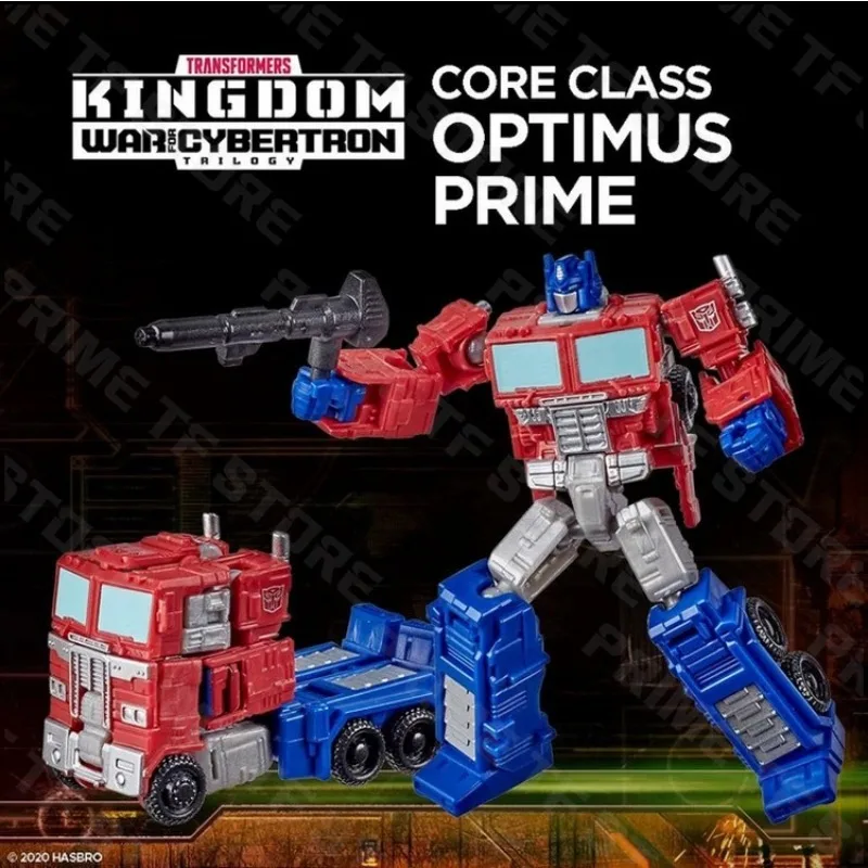 Figura de Acción Original de Hasbro Transformers War for Cybertron Kingdom WFC-K1 Optimus Prime Core-class, Modelo de Anime