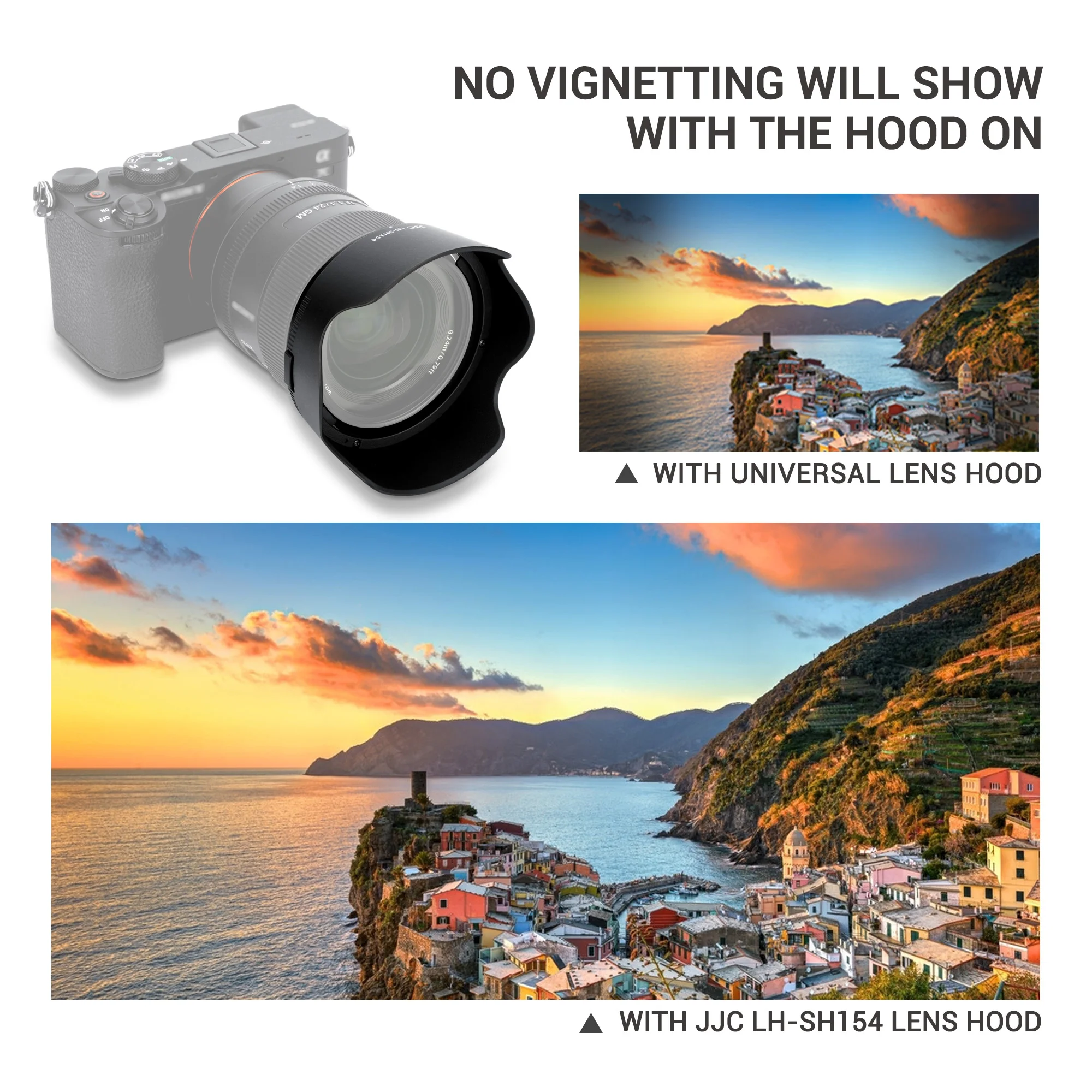 JJC ALC-SH154 Bayonet Reversible Lens Hood Shade for Sony FE 24mm f/1.4 GM Lens SEL24F14GM, Replaces Sony ALC-SH154 Lens Hood