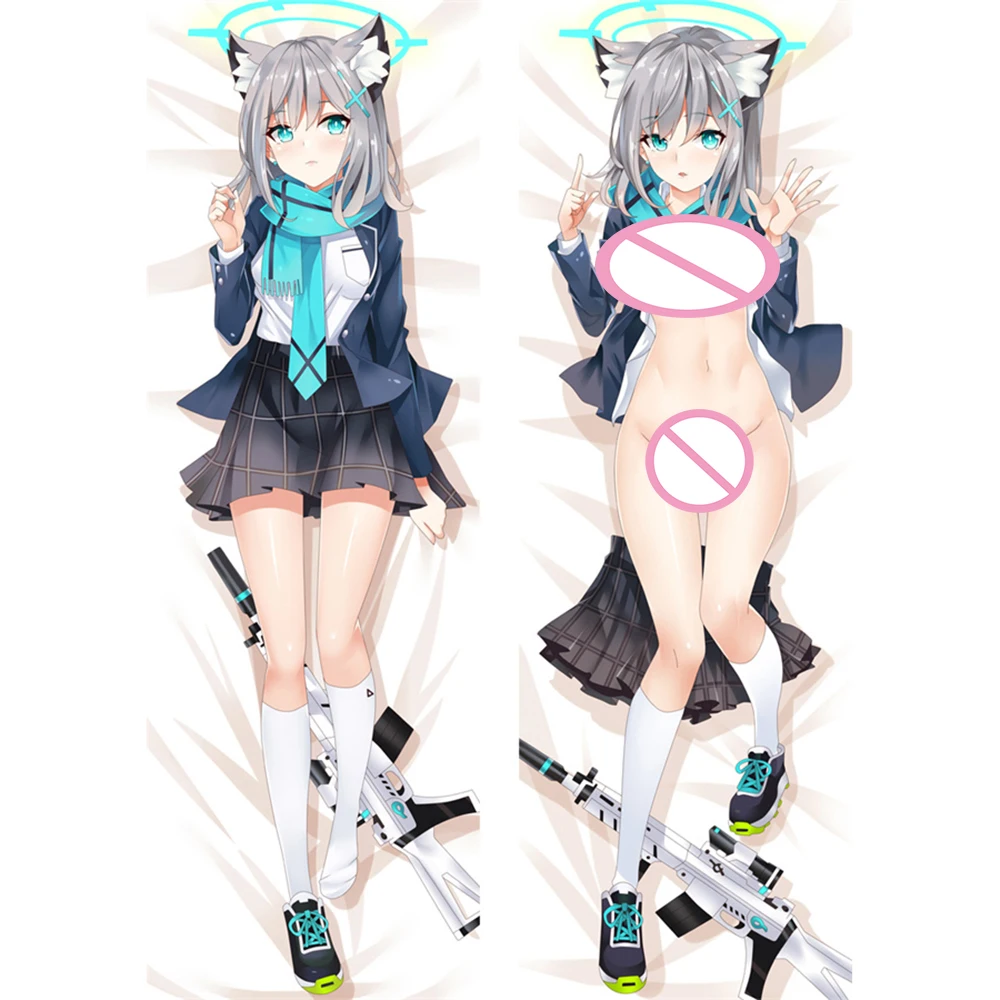 

Anime Blue Archive Sunaōkami Shiroko Sexy Dakimakura 2WAY Hugging Body Pillow Case Japanese Otaku Pillow Cover Bedding Gifts HY