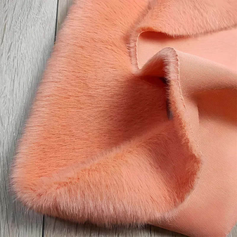 

High-Grade Imitation Mink Plush Fabric for Autumn Winter Elastic Rabbit Fur Sewing Artificial Clothing Fabric
