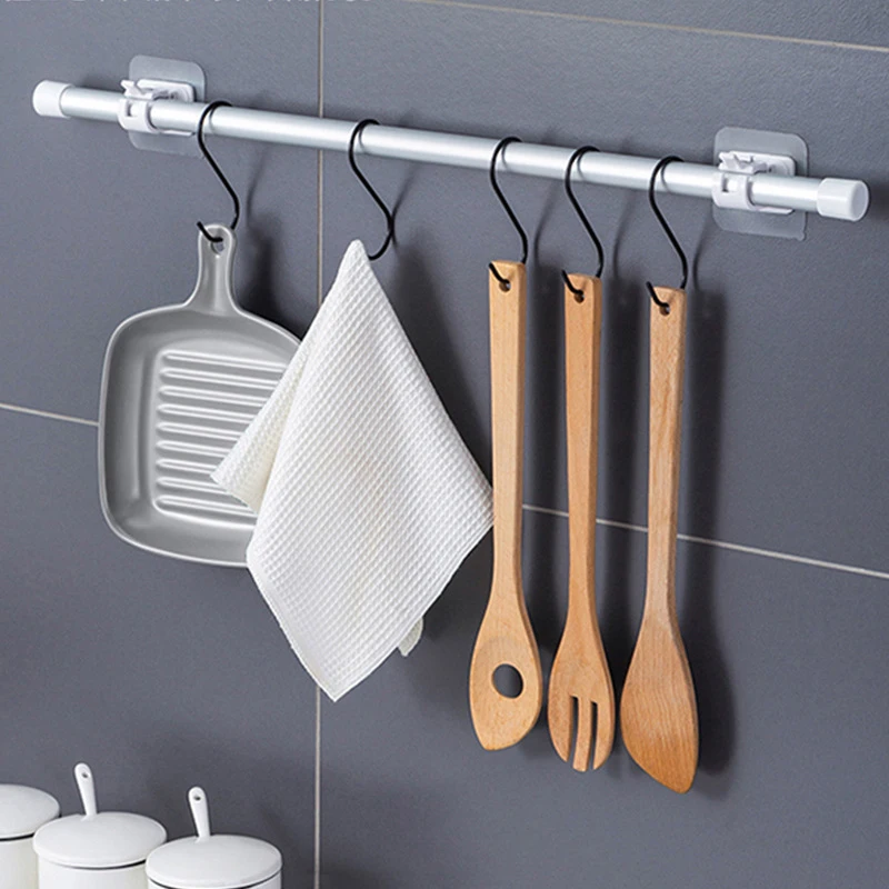 Telescopic Hook Fixing Clip For Curtains Shower Curtains Towels And Door Curtains Without Drilling