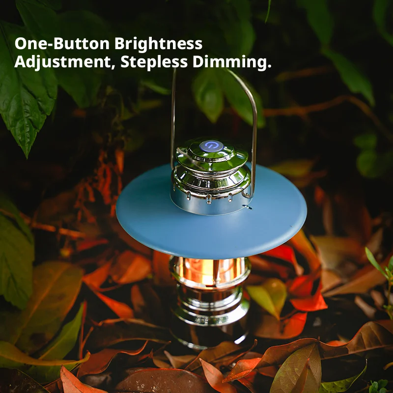 

C5 Vintage Portable LED Lantern Handheld Emergency Lamp Outdoor Atmosphere Light for Camping Tent Use with Practical Charging