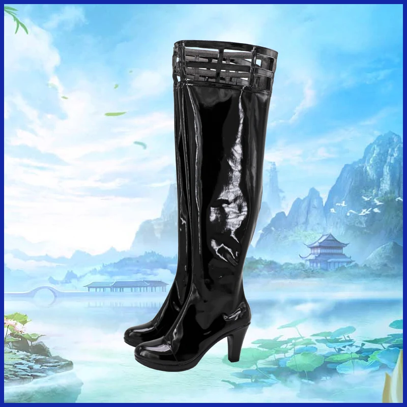 Yor Forger – bottes de Cosplay noires, chaussures de fête d'halloween pour femmes