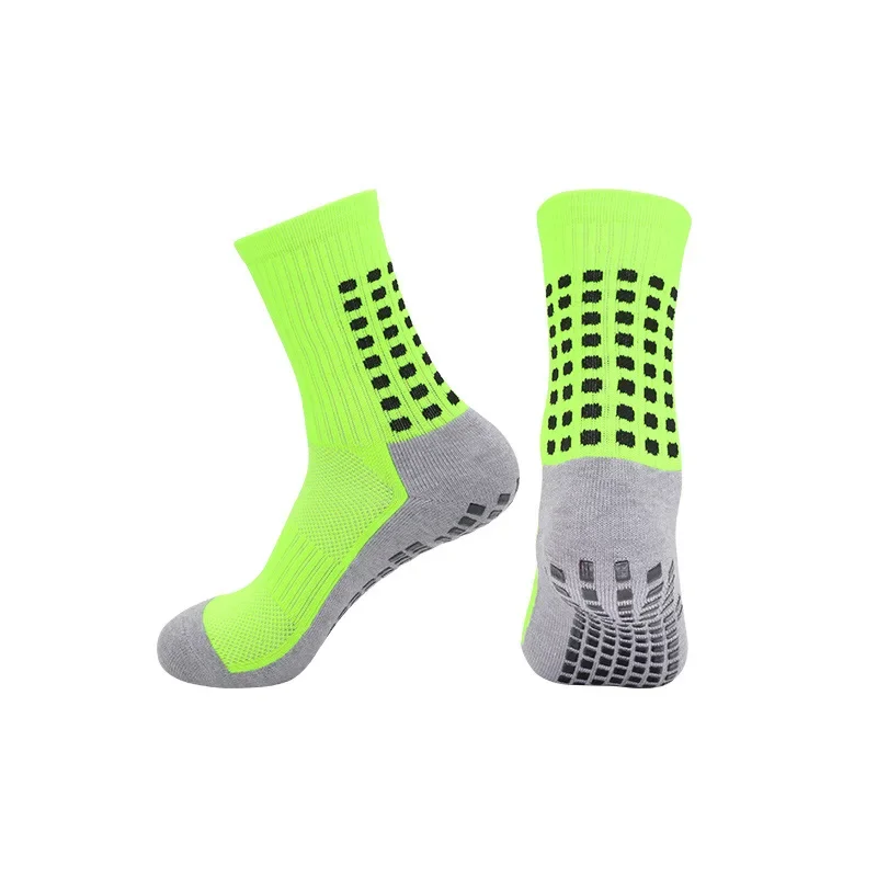 Adults Kids Non Slip Football Socks Towel Bottom Breathable Silicone Suction Cup Anti Slip Soccer Sports Baseball Rugby Sock