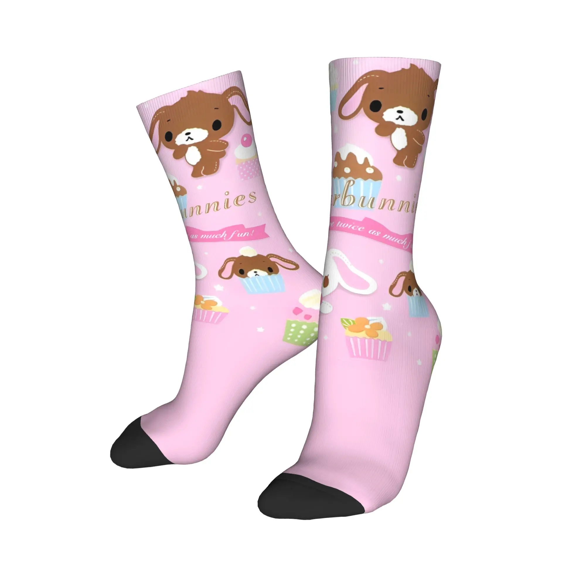 

Милые носки Sugarbunnie для мужчин и женщин, модные полиэстеровые носки с героями мультфильмов, весна-лето, осень-зима, средние чулки-трубы, подарок