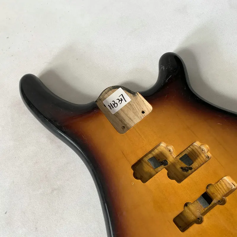 HB317 Sunburst Color PJB Bass Unfinished Electric Bass Body Active in SolidWood DIY Replace Guitar Parts  Right Hand Version