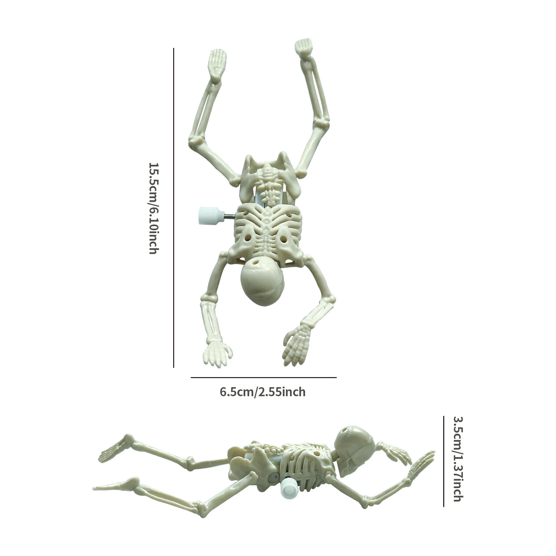 Zabawka na Halloween, puzzle, model do składania, skaczący szkielet, szkielet na sprężynie, model do składania, horror, parodia, lampka nocna.
