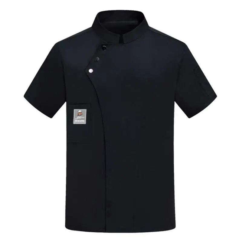 39BB comfortabele unisex kook shirt shirt short mouwen professionele keuken slijtage hotel restaurant werkjas
