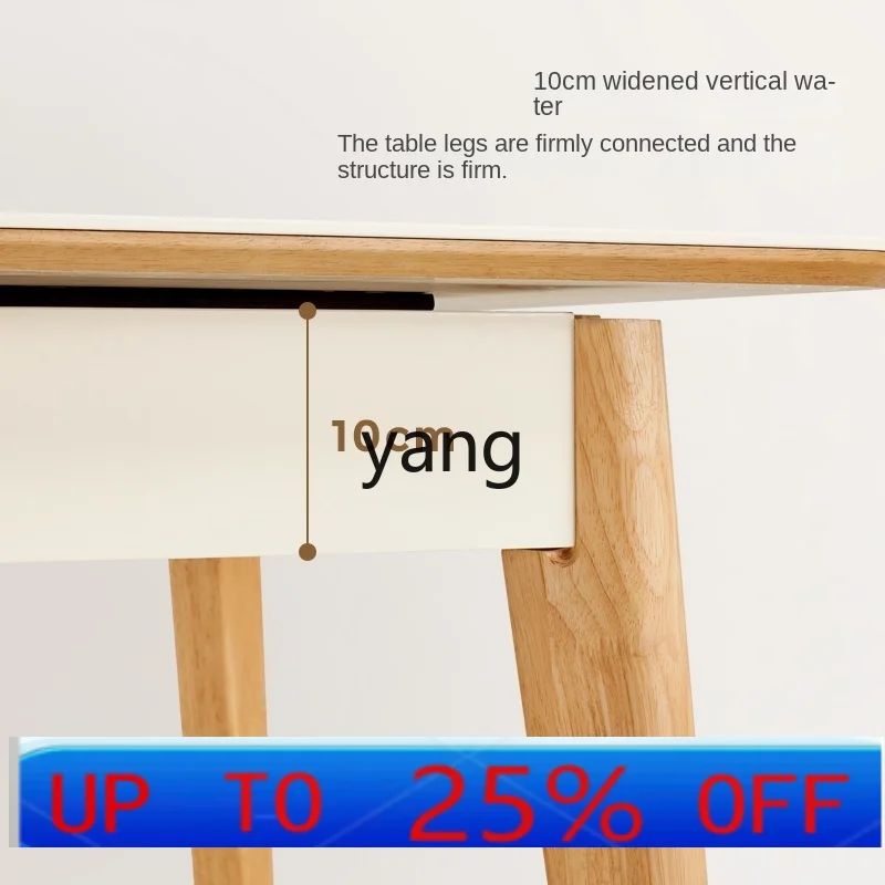 

LMM Retractable Dining Table Small Apartment Stone Plate Rectangular Table Home