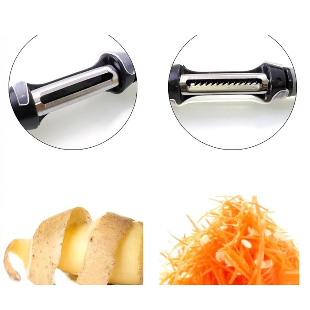 

2Pcs Premium Vegetable Peeler Strong Stainless Steel Kitchen Grater Tool for Carrot Cucumber Potato Slicing Cooking