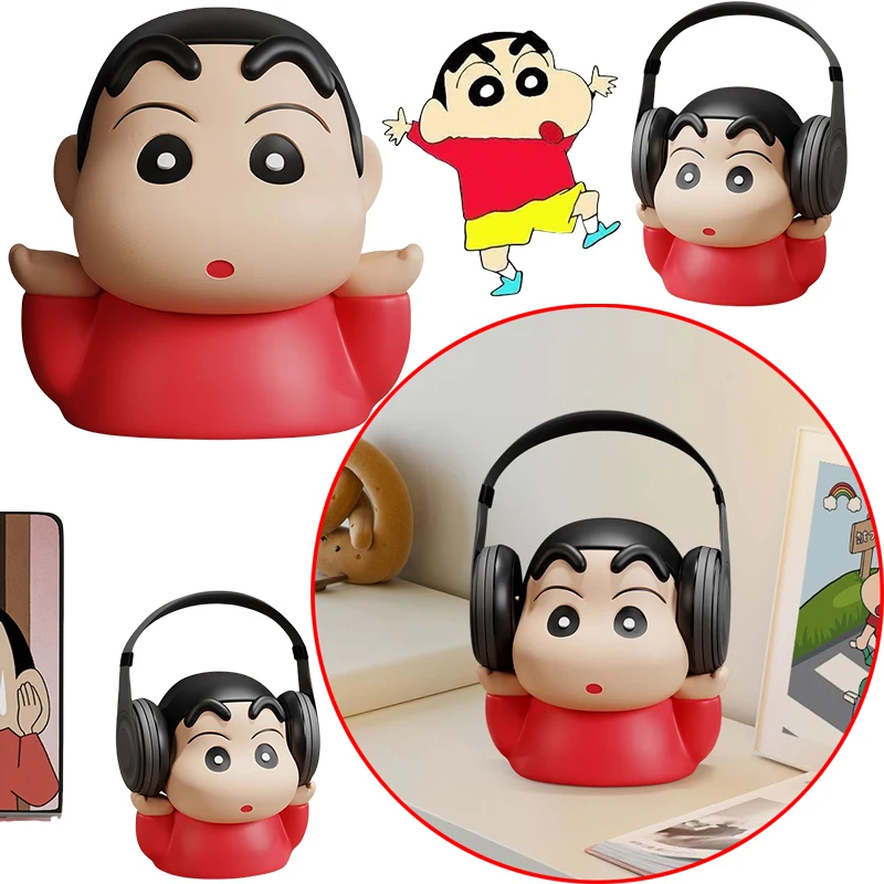 

Crayon Shin chan Head mounted Earphone Stand Anime Characters Male Female Computer Desktop Decoration Display Ornament Gifts