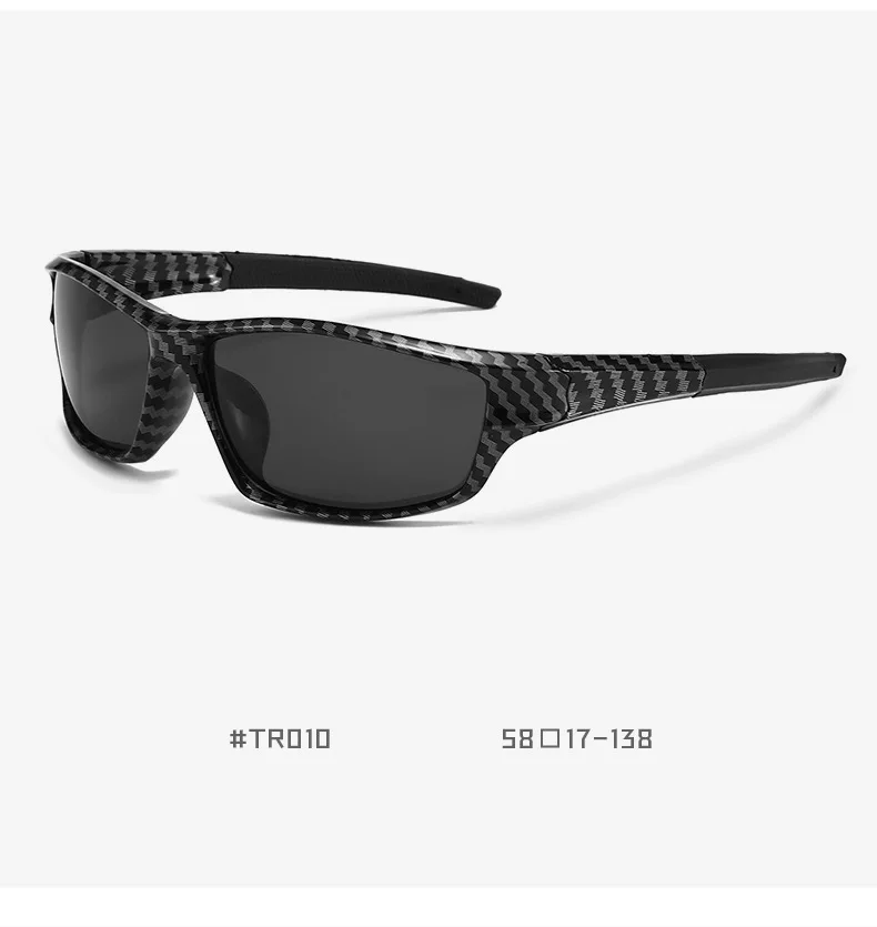 Hot selling：Men Fashion Polarized Carbon Fiber Sun Glasses Sport Cycle UV400 Protection Driving Sunglasses