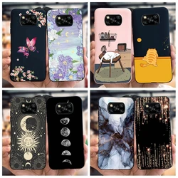For Coque Xiaomi Poco X3 Pro NFC Phone Case Shockproof TPU Soft Cover For Poco X3 PocoX3 X 3 NFC Back Cover Marble Flower Fundas