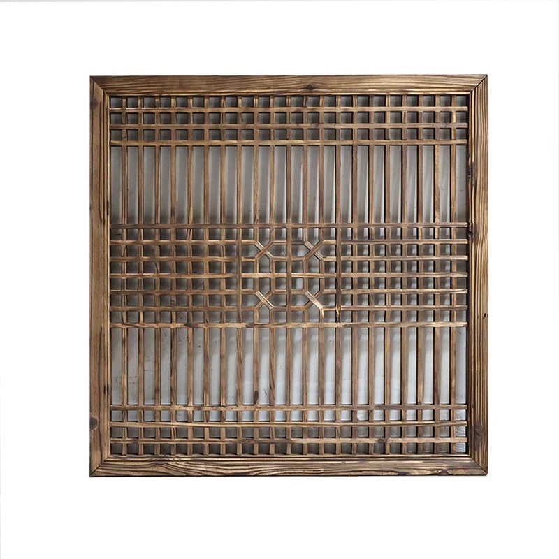 Antique old-fashioned flower windows, Chinese-style solid wood hollowed-out carved windows, window lattices, retro nostalgic